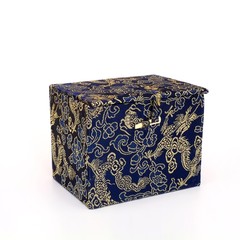 Chinese Silk Box for a gift on a white background in various angles