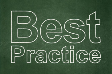 Obraz premium Learning concept: Best Practice on chalkboard background