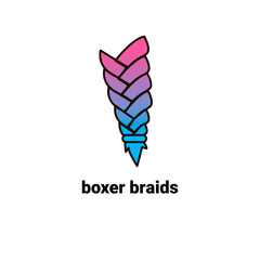 Boxer braids hairstyle for woman or girl 