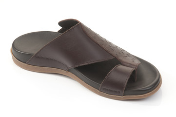 Isolated arabic design footwear on white background