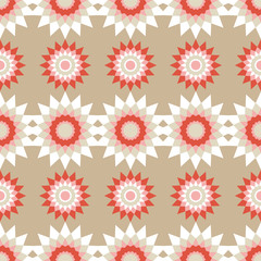 Moroccan Mosaic Seamless Patterns. Retro motif. Vector illustration. Textile rapport.