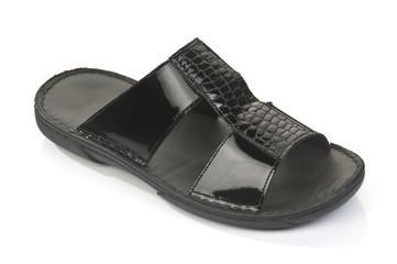 Isolated arabic design footwear on white background