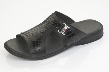 Isolated arabic design footwear on white background