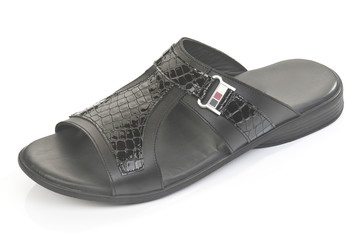 Isolated arabic design footwear on white background