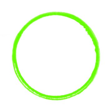 Grüner gemalter isolierter Kreis
