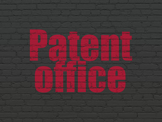 Obraz premium Law concept: Patent Office on wall background