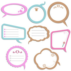 Set of colorful speech bubbles.