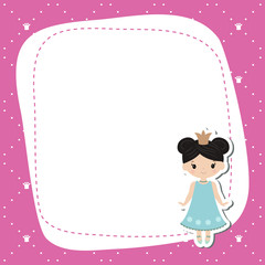 Greeting card with beautiful princesses.