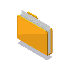 Isometric office folder icon
