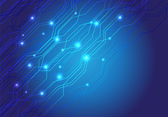 Abstract circuit light connect network internet power blue design modern futuristic creative idea background vector illustration.