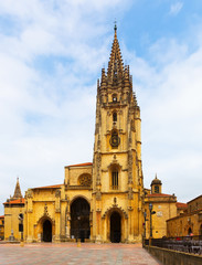 Fototapeta na wymiar Cathedral of San Salvador in Oviedo