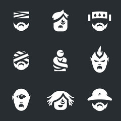 Vector Set of Nuthouse people Icons.