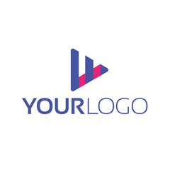 Logo triangle line pyramid sign corporate style movement design direction