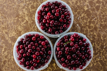 bucket of cherry when i went to cherry farm