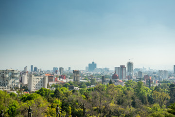 Obraz premium Panoramę miasta Meksyku z zamku Chapultepec