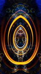 background pattern with ornament and zodiac symbol.