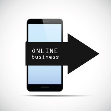 online business pfeil smartphone