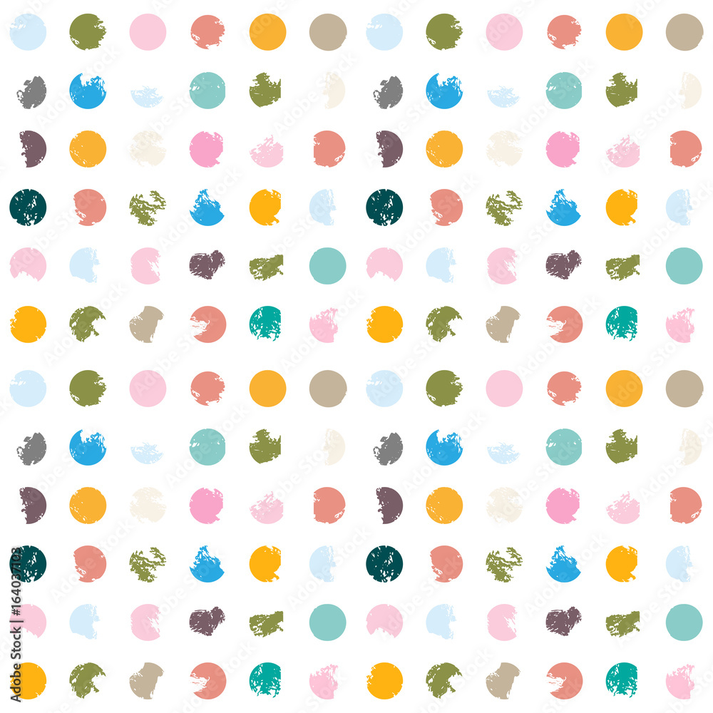 Poster Modern Vector Polka Dot Seamless Pattern.