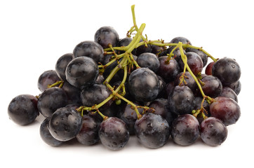 Juicy Grapes on white background