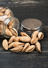 Uzbek almonds in jar
