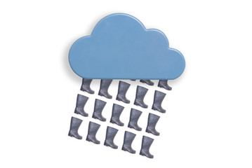 Rainy day icon for wet weather and storm