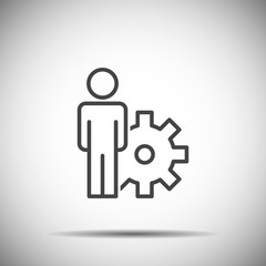 People Icon .  Business Setting Symbol Vector
