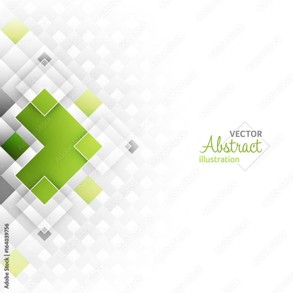 Poster abstract vector futuristic background with square shapes.