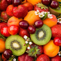 Naklejka na ściany i meble close-up fruit background