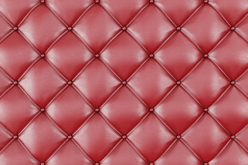 Leather Upholstery Sofa Background. Red Luxury Decoration Sofa. Elegant Red Leather Texture With Buttons For Pattern and Background. Leather Texture for Graphic Resource, 3D Rendering