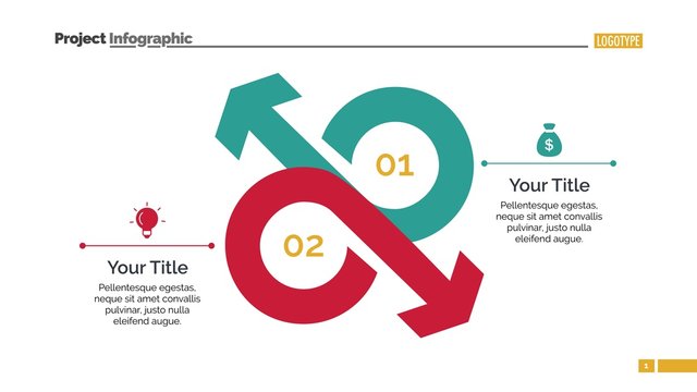 Two Opposing Arrows Slide Template