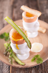 soft boiled egg with asparagus