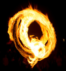 Abstract background of flame on fire show