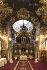 Fototapeta na wymiar January 21st, 2017 - BUCHAREST - Inside views of Vatra Luminoasa church, at baptisme time