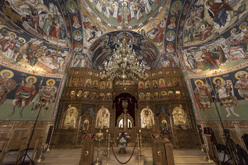 Obraz premium January 21st, 2017 - BUCHAREST - Inside views of Vatra Luminoasa church, at baptisme time