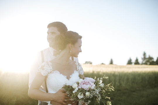 Ehepaar im Sonnenuntergang