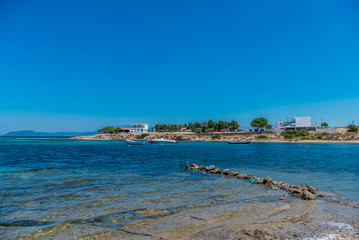 View on Pasalimani beach at Cesme. Turkey