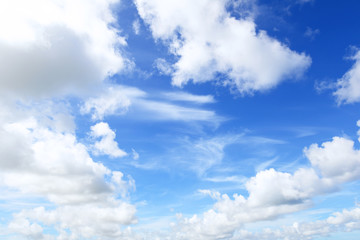 Naklejka na ściany i meble 沖縄上空の青空と雲