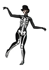 3D Rendering Halloween Party