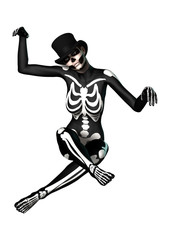 3D Rendering Halloween Party