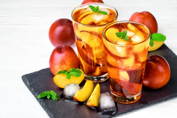 Peach ice tea