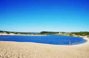 Fototapeta na wymiar landscape of Melides lagoon,Portugal