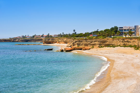cliffy caves in Vinaros, Spain
