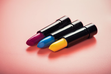 makeup cosmetic colored lipstick