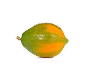 ripe papaya isolated on a white background