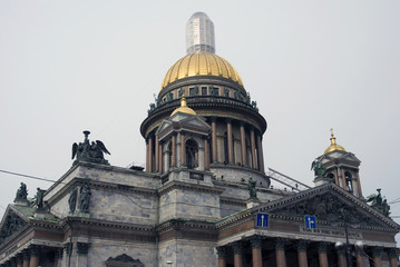 Architecture of Saint-Petersburg, Russia. Saint Isaak's cathedral