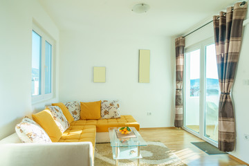 Interior of a living room in a guest house