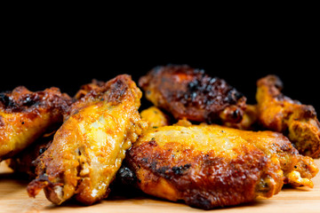 wonderful fried chicken wings on table