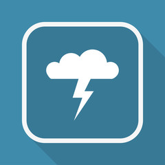 App Button mit Schatten - Gewitterwolke - Gefahr