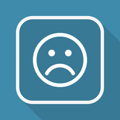 App Button mit Schatten - Unglücklicher Smiley