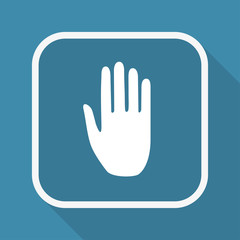 App Button mit Schatten - Handfläche - Stopp